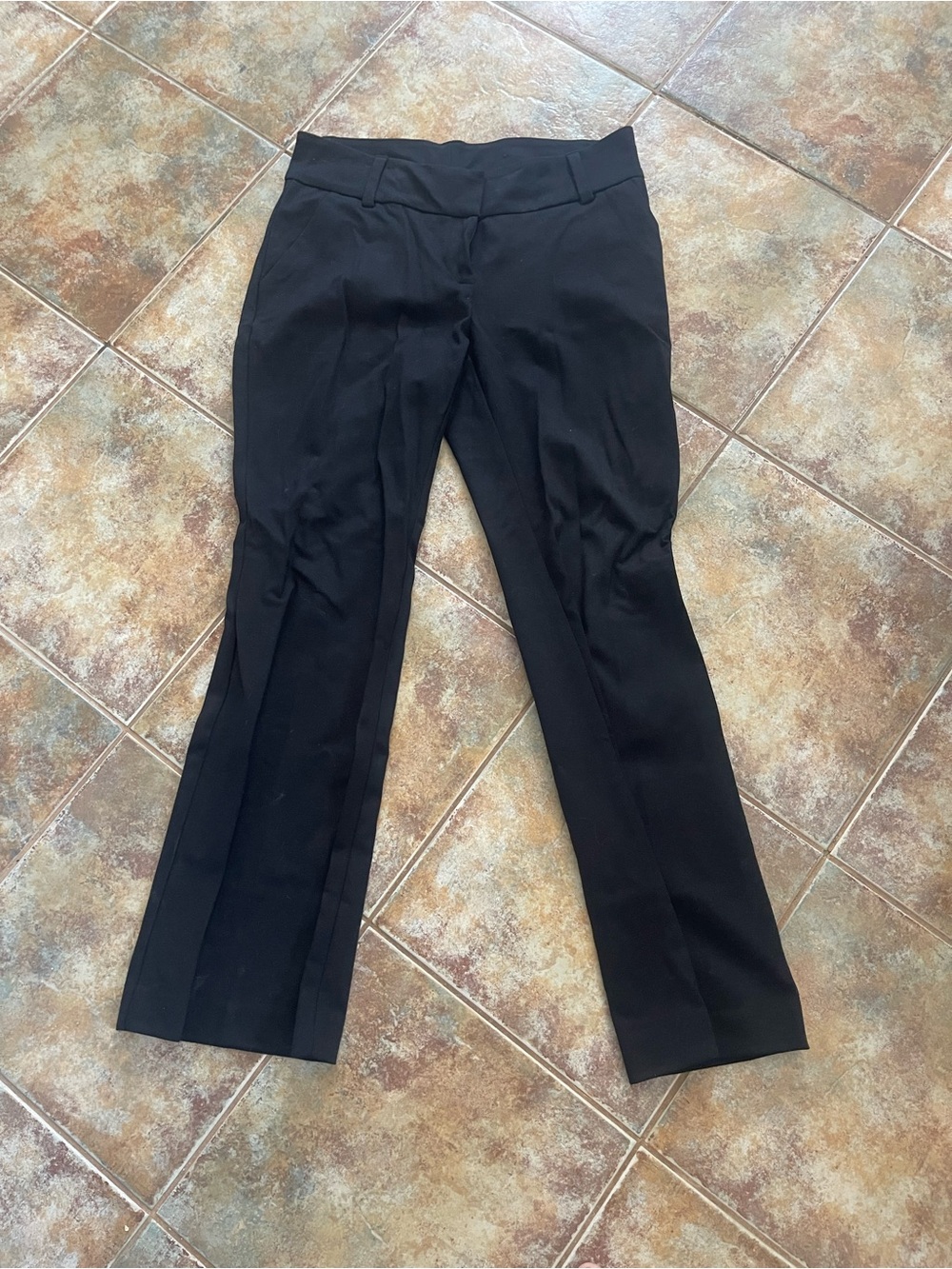 Alfani Black Tailored Straight-Leg Dress Trousers